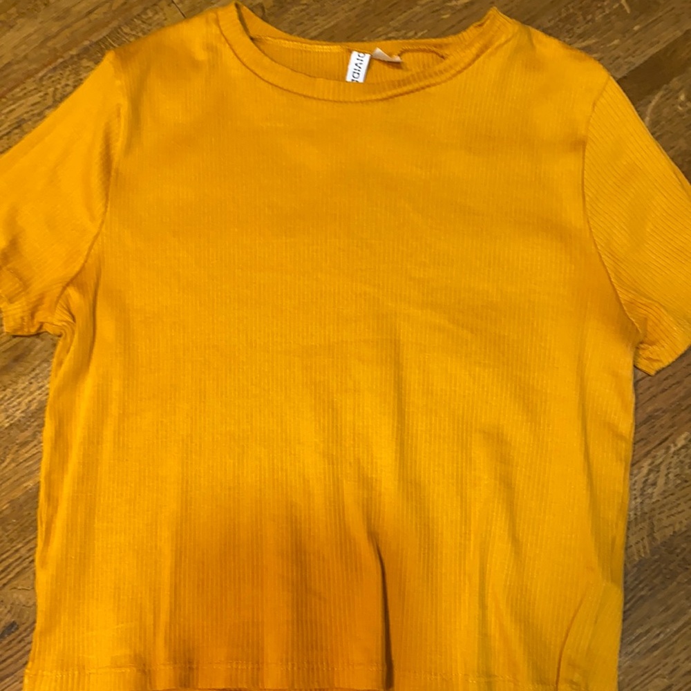 A stretchy crop top